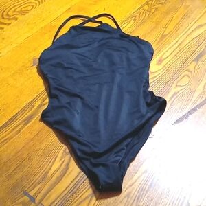 Andie Womens Bathing Suit SMALL ASBURY BLACK Swimwear One Piece Swim